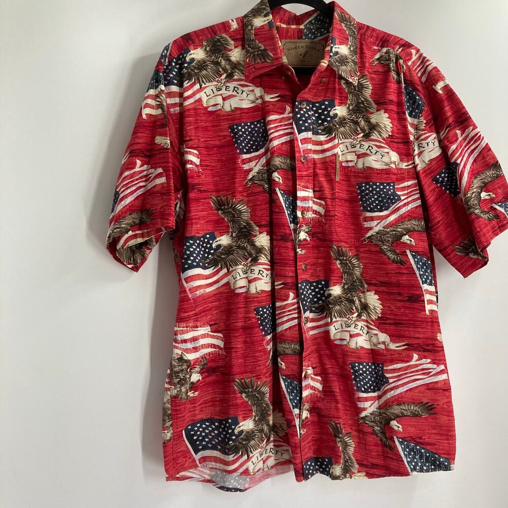 North River USA Liberty Patriotic Eagle Flag Men’s XL